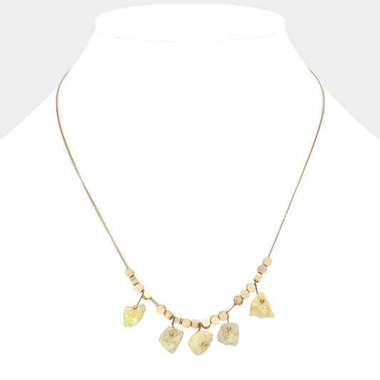 Druzy Station Necklace