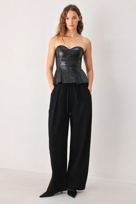 NIGHTSHADE FLOWY DRAWSTRING WOVEN PANTS