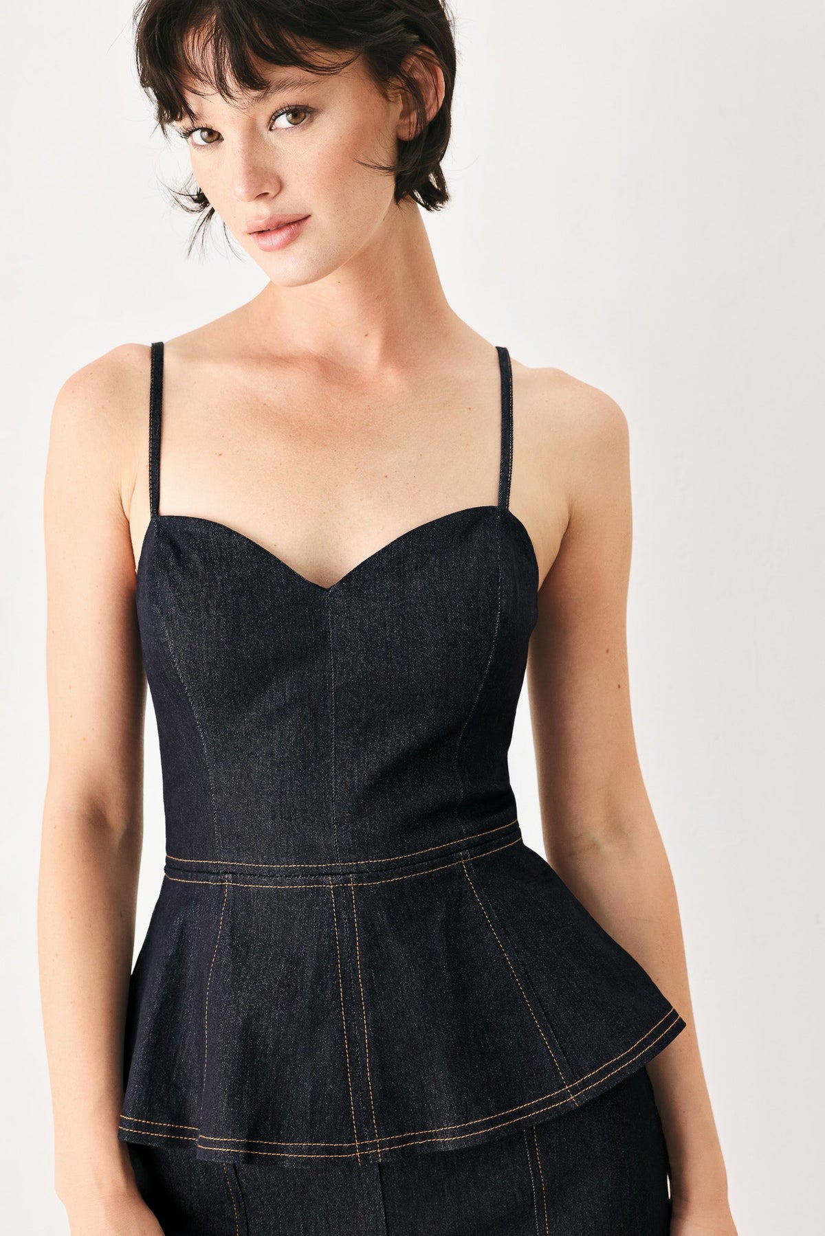 MIDNIGHT RIVIERA DENIM JUMPSUIT