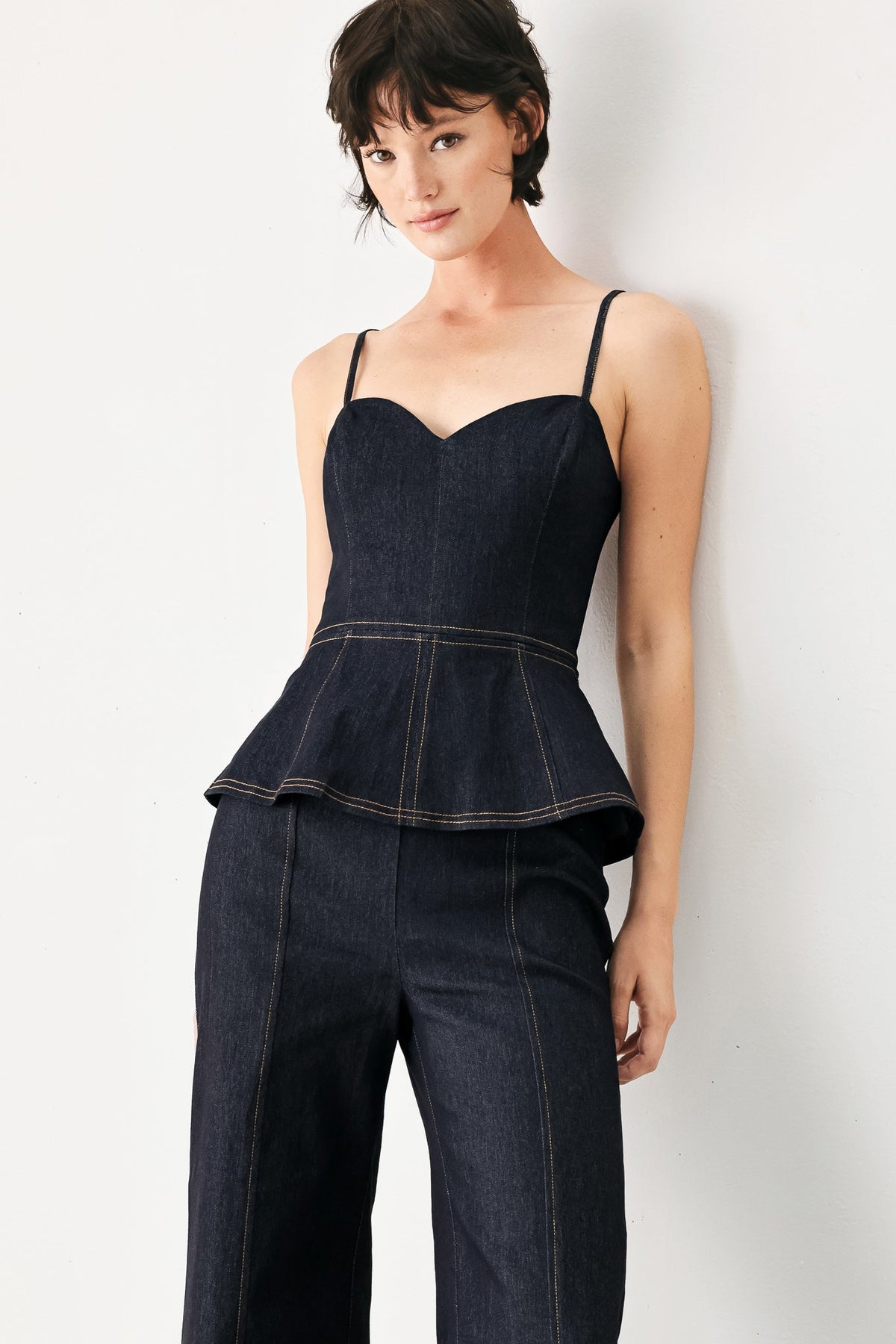 MIDNIGHT RIVIERA DENIM JUMPSUIT