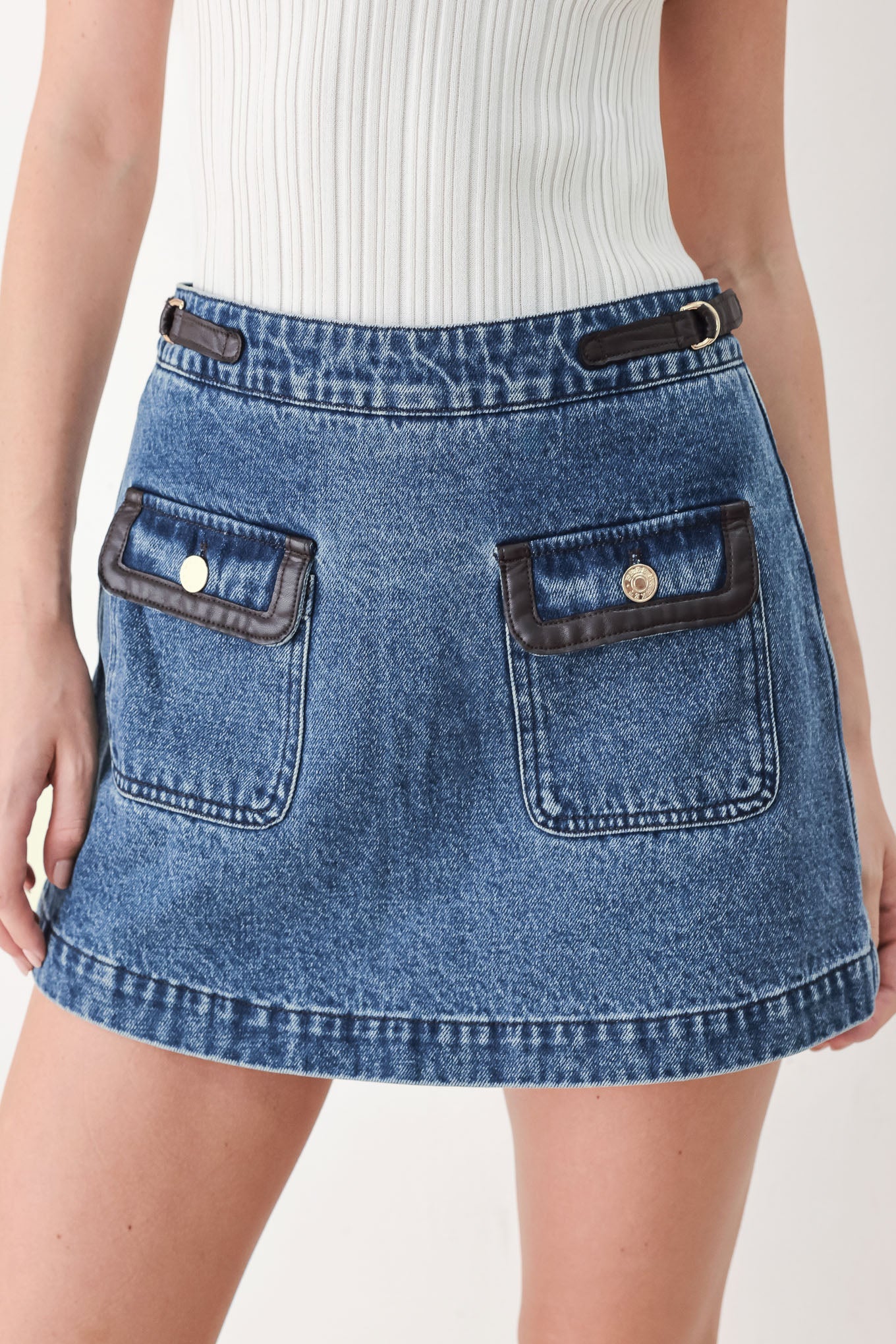 VINTAGE DENIM RENDEZVOUS DENIM SKORT