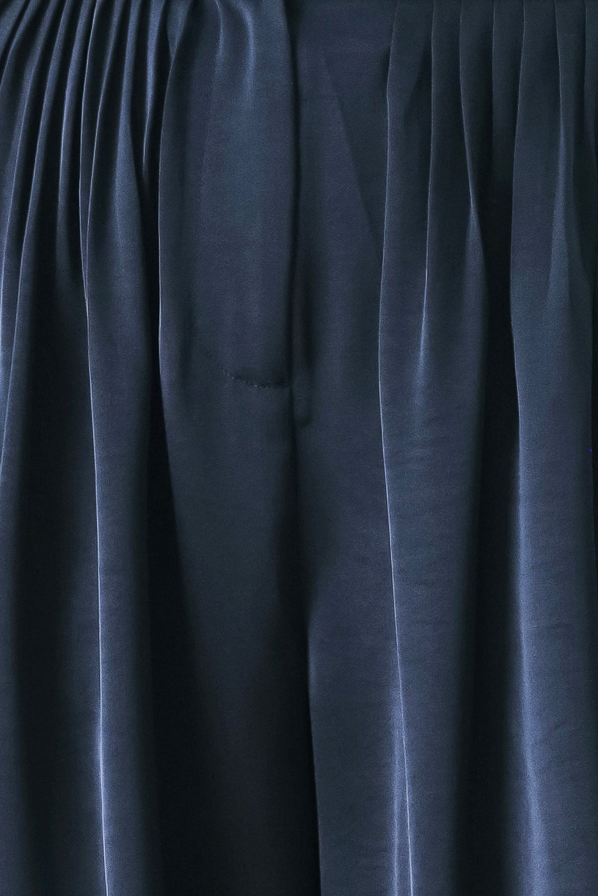 NAVY KNOT NAVY PLEATED WIDE-LEG PANTS