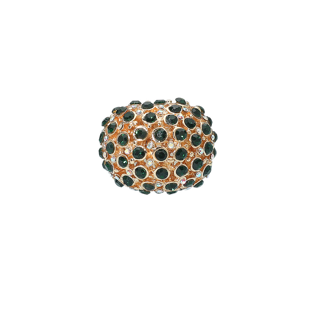 Rhinestone Paved Dome Stretch Statement Ring