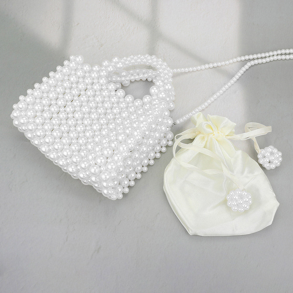 Pearl Box Top Handle Crossbody Bag