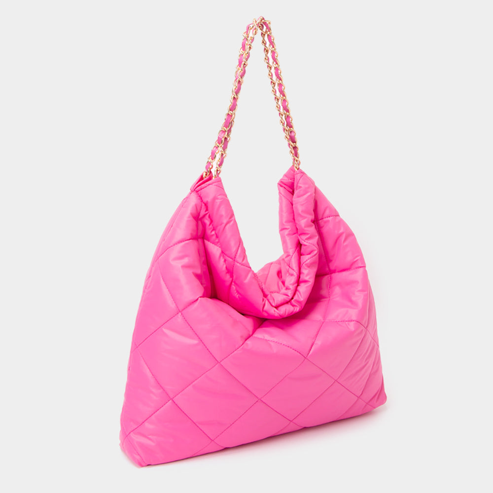 Padded Adjustable Metal Strap Shoulder Bag