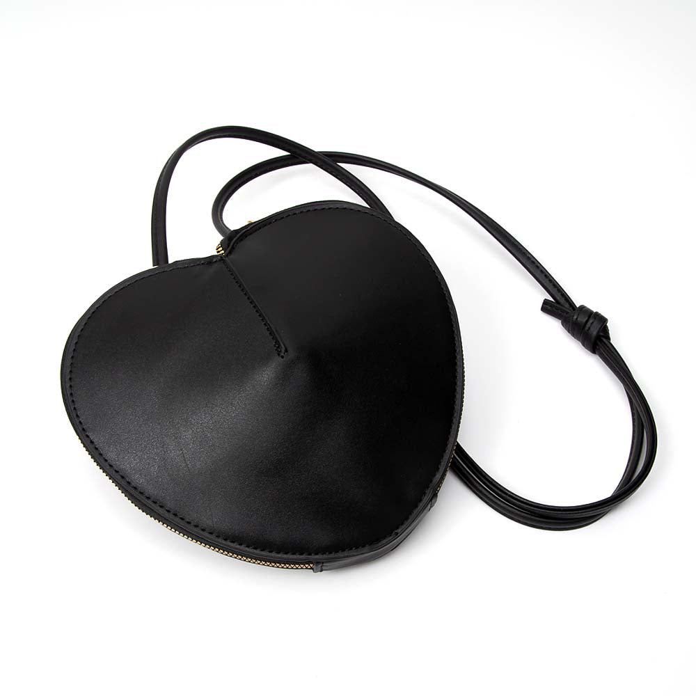 Faux Leather Heart Shaped Crossbody Bag