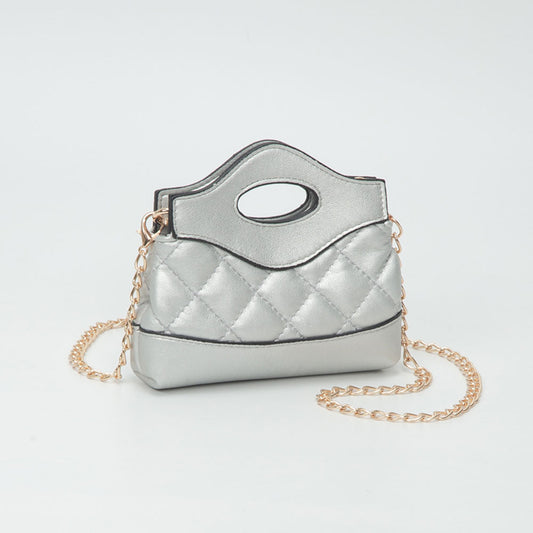 Smooth Faux Leather Mini Quilted Handbag Crossbody Bag