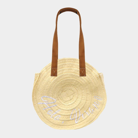 Hola, Verano Weaving Round Jute Shoulder Bag