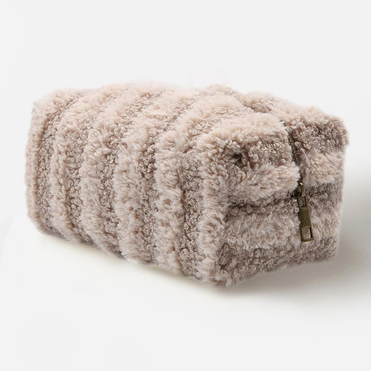 Stripe Sherpa Pouch Bag