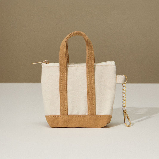 Mini Canvas Pouch Bag Charm