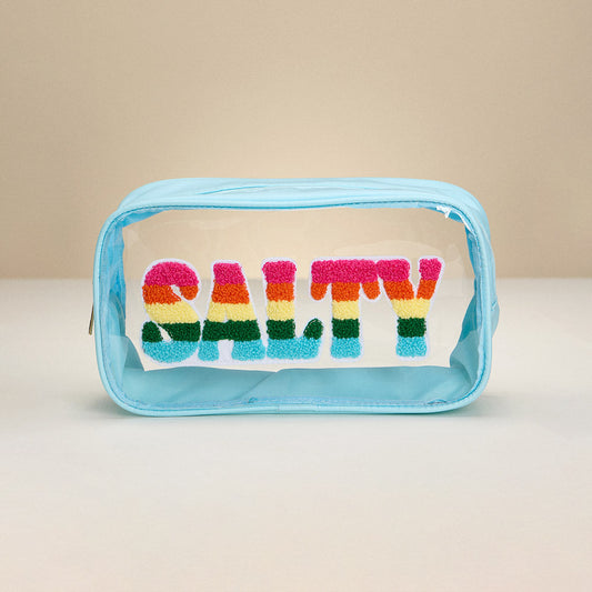 SALTY Message Transparent Pouch Bag / Organizer