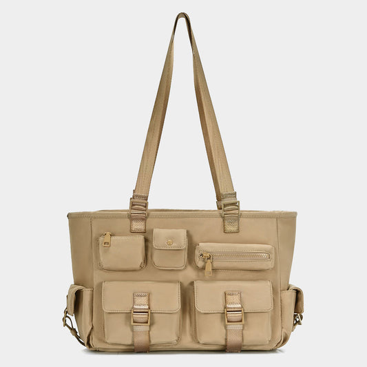 Multi Pocket Utility Shoulder Tote Bag