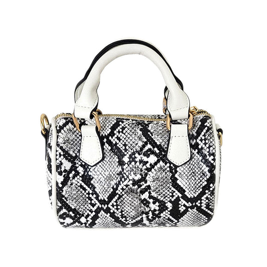 Snake Skin Patterned Tote / Crossbody Bag