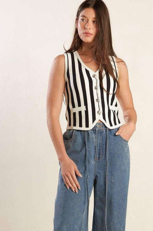 FREE TO DREAM SWEATER KNIT VEST