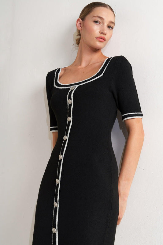 MODERN CLASSIC SWEATER KNIT MIDI DRESS