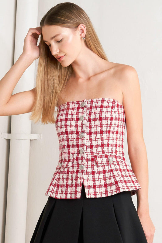 LADY CODE TWEED TOP