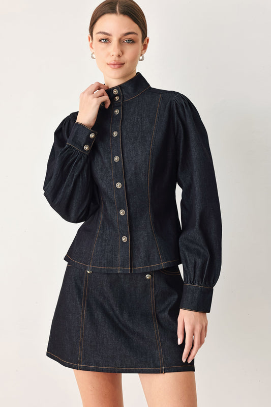MODERN PREP DENIM TOP
