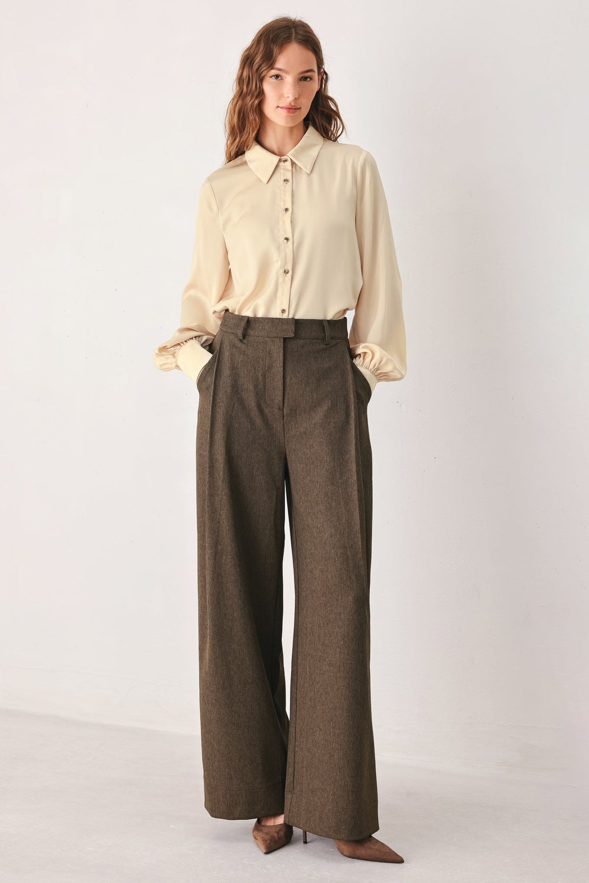 CANYON BROWN WOVEN TOP