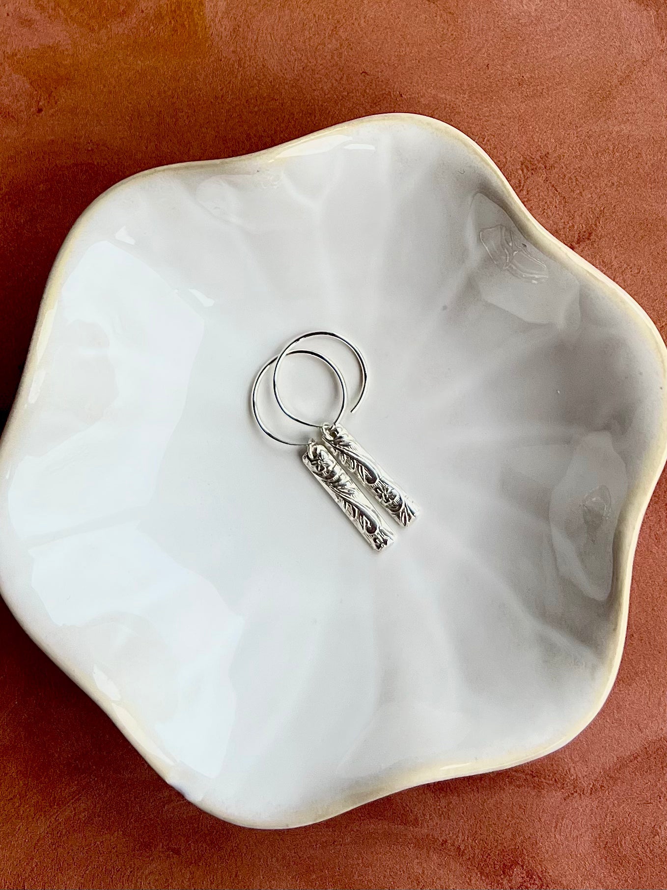 Blossom Bar Huggie Hoops
