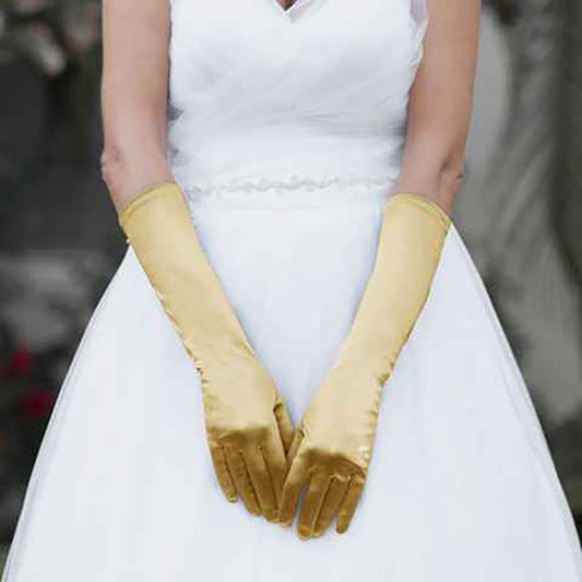 Women's Medium Satin Wedding Gloves