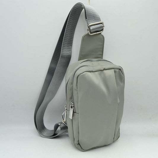Minimalist Utility Sling Bag with Dual Zipper Compartments