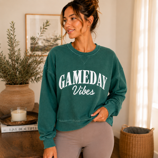 GAME DAY VIBES MINERAL SWEATSHIRT