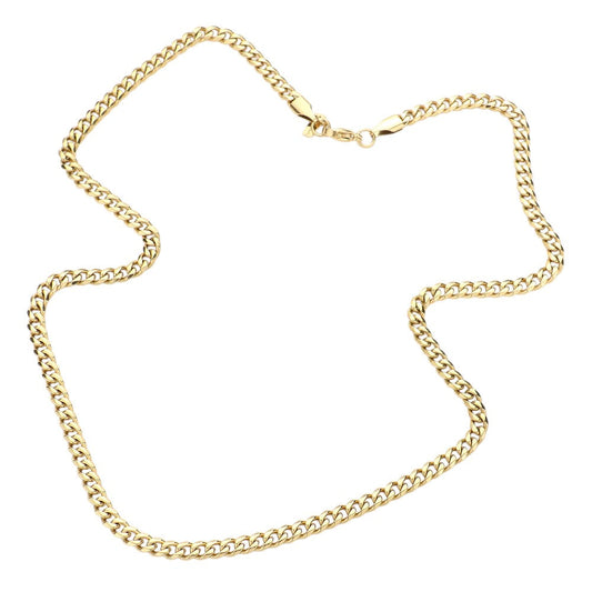 6 Diamond Cut Stainless Steel 18 Inch 4mm Cuban Chain Necklace