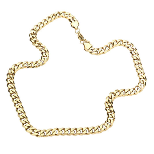 6 Diamond Cut Stainless Steel 18 Inch 8mm Cuban Chain Necklace