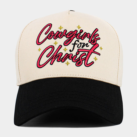 Cowgirls for Christ Embroidered Baseball Hat