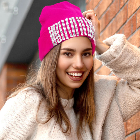 Trellis Blinged Acrylic Beanie Hat