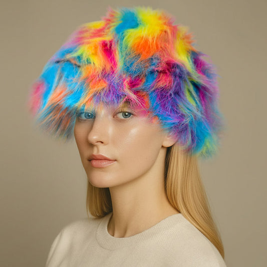 Faux Fur Soft Plush Winter Bucket Hat