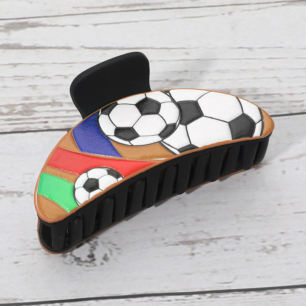 Soccer Theme Hair Claw Clip