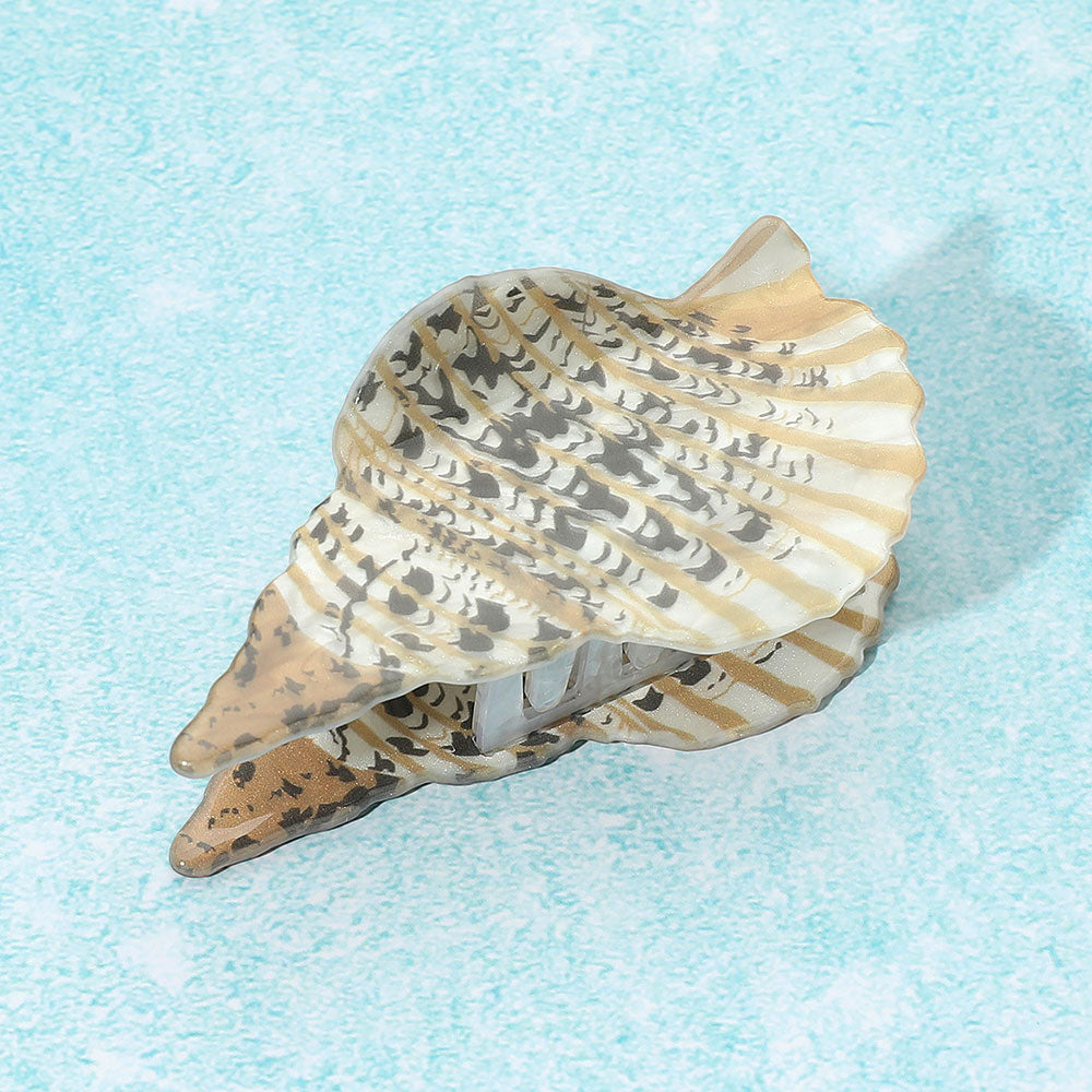 Trumpet Sea Shell Hair Claw Clip