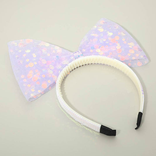 Oversized Sequin Bow Accent Headband