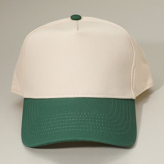 Classic Two Tone Adjustable Canvas Baseball Cap