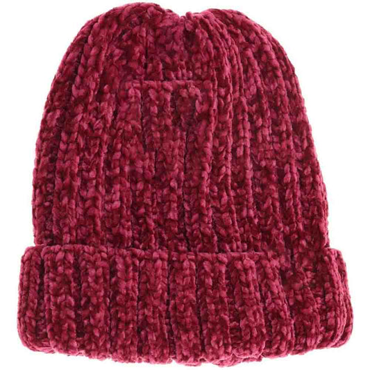 Solid Ribbed Chenille C.C Beanie
