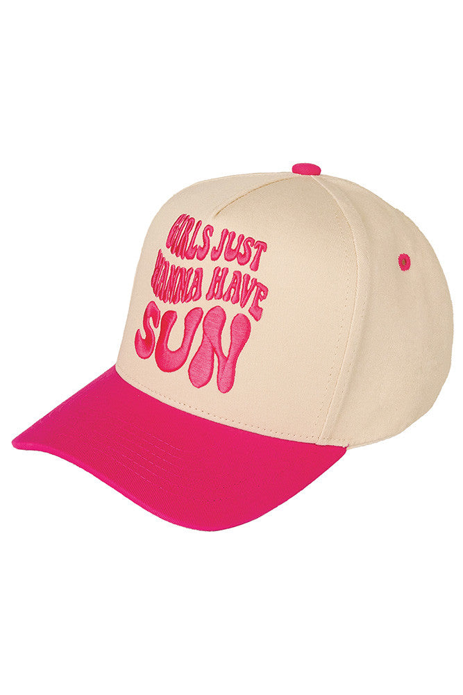 C.C GIRLS JUST WANNA HAVE SUN Cotton Baseball Cap