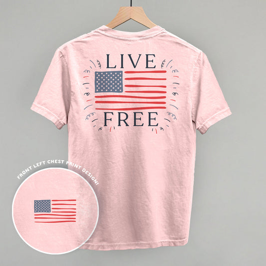 Live Free Flag (Back Print)
