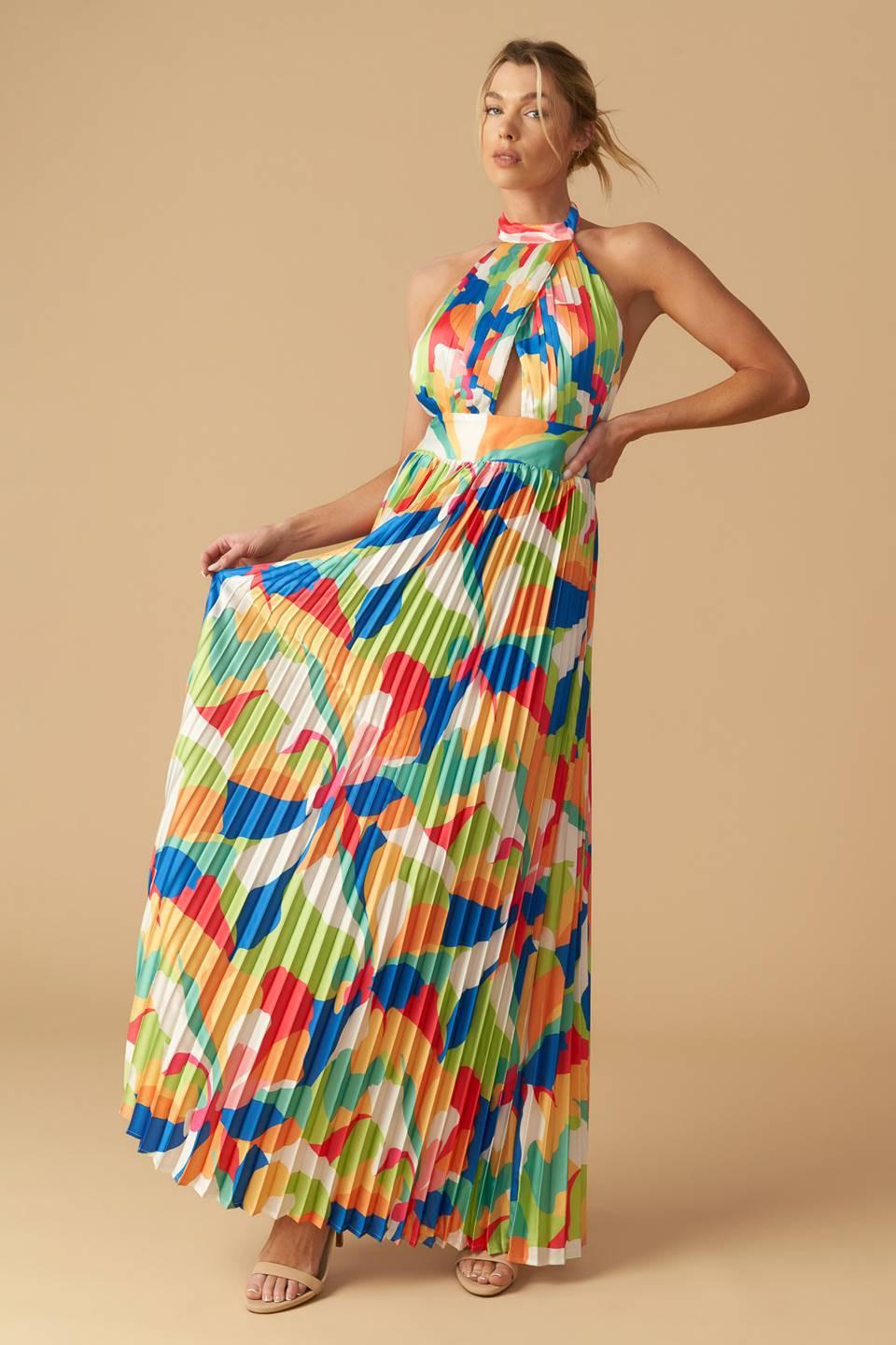 KEEP BLOOMING WOVEN MAXI DRESS