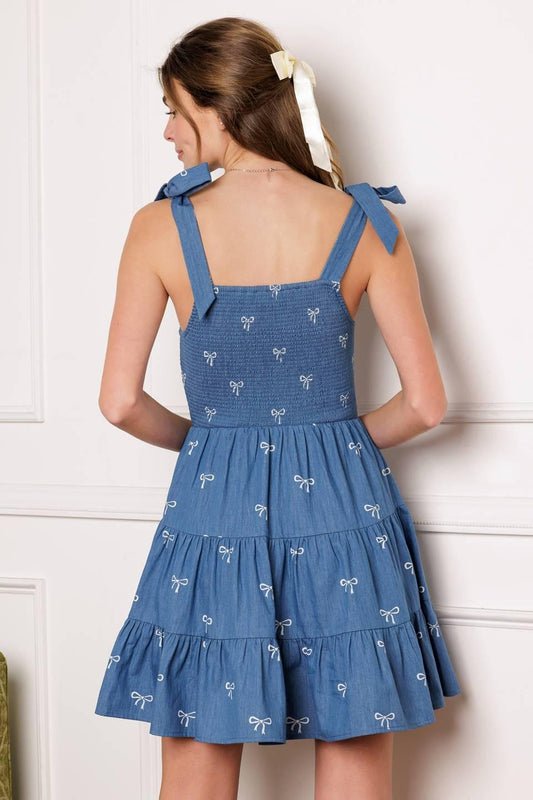 DUSK ENCHANTMENT WOVEN MINI DRESS
