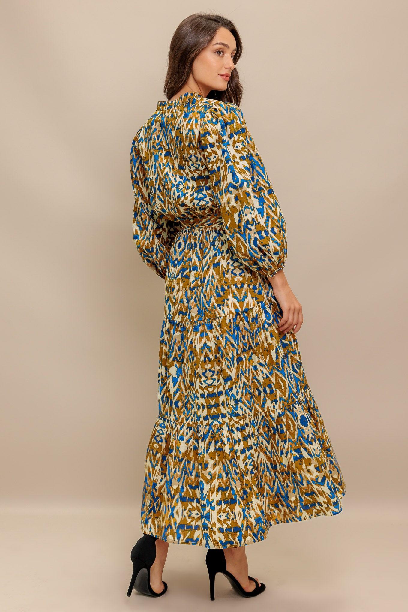 TERRA VISION WOVEN MIDI DRESS
