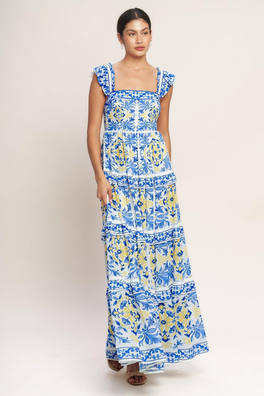 SALTY AIR SWEETHEART WOVEN MAXI DRESS