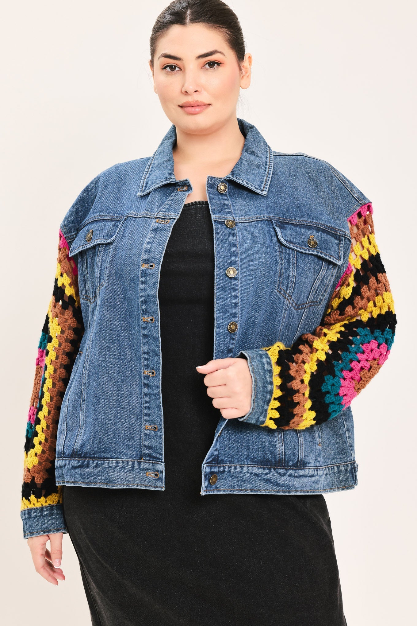 FESTIVAL WEAVE WASHED DENIM JACKET