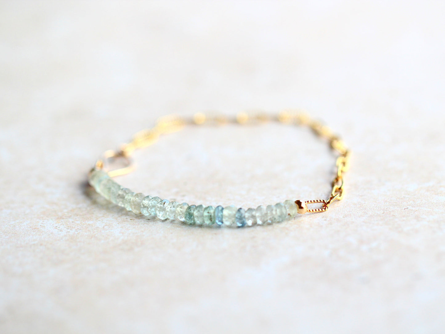 Cara Beaded Bracelet - Aquamarine