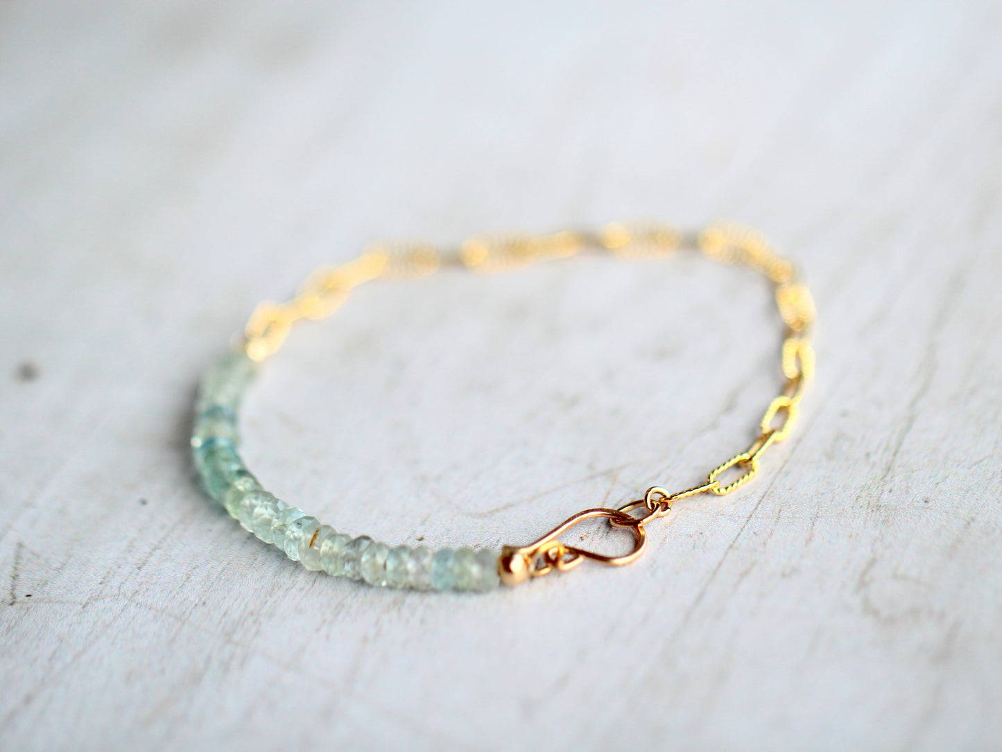 Cara Beaded Bracelet - Aquamarine