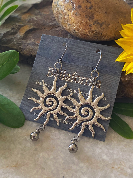 HAMMERED SUN EARRINGS