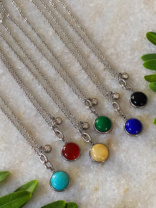 STONE CHARM NECKLACE