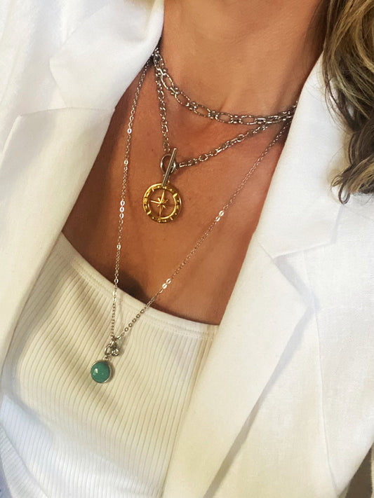 STONE CHARM NECKLACE