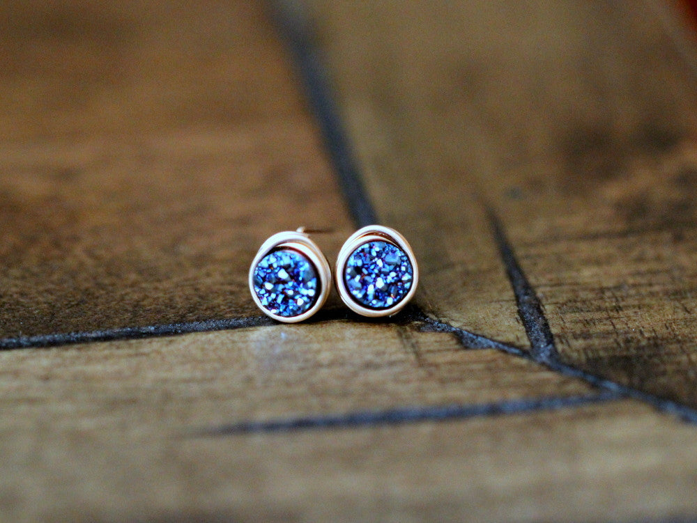 Micro Studs - Cobalt Blue