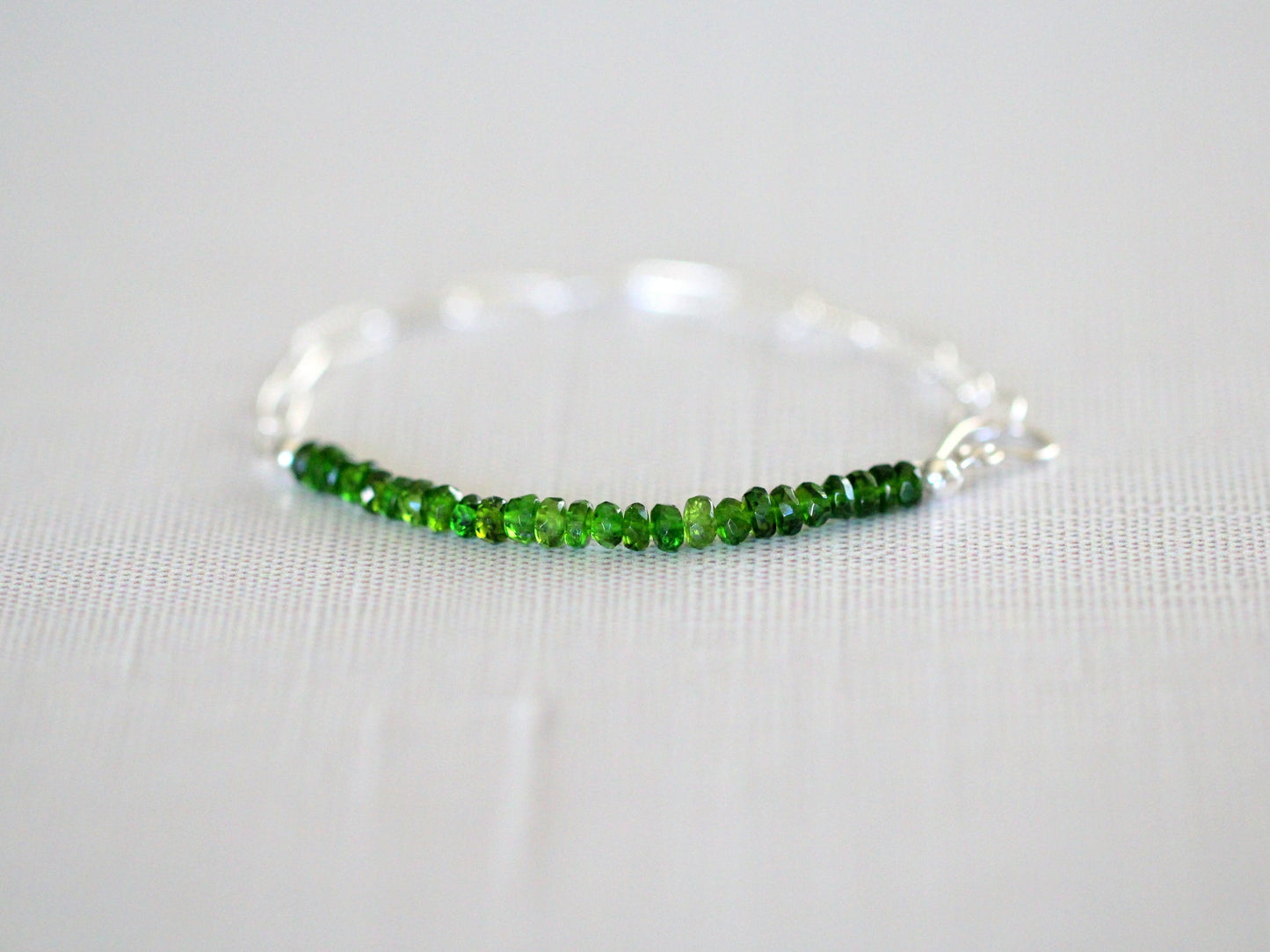 Cara Beaded Bracelet - Chrome Diopside
